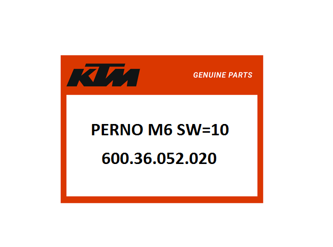 Perno M6 SW=10