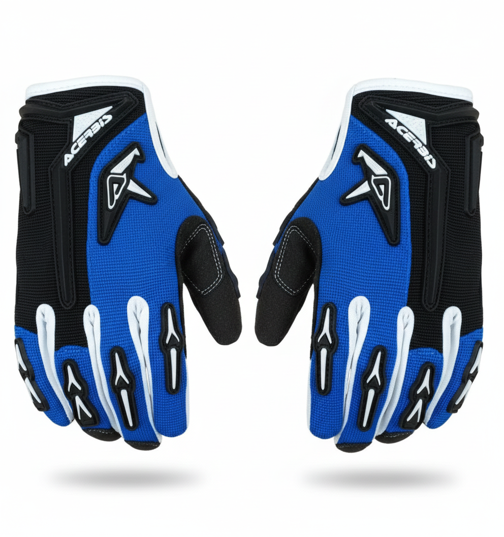 GUANTE MOTO BRAND AZUL NIÑO