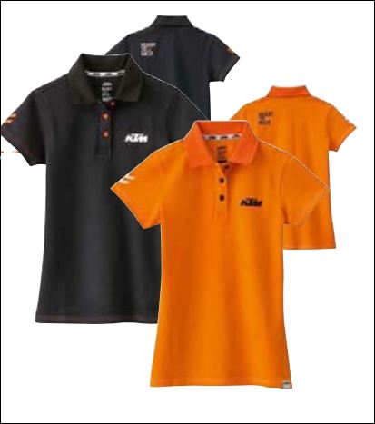 Polera mujer racing polo naranja
