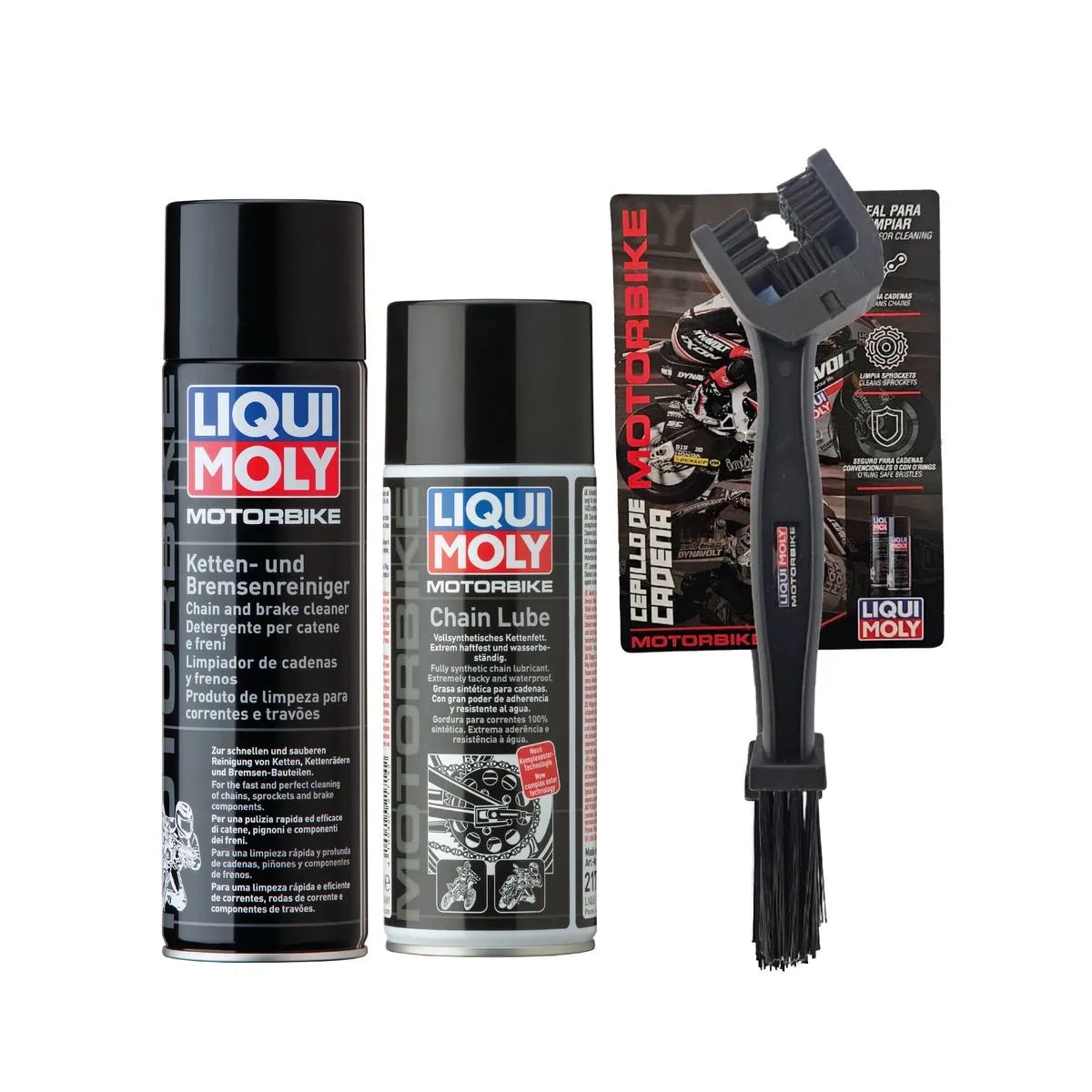 Kit de Limpieza y Lubricación de Cadena de Moto + Escobilla