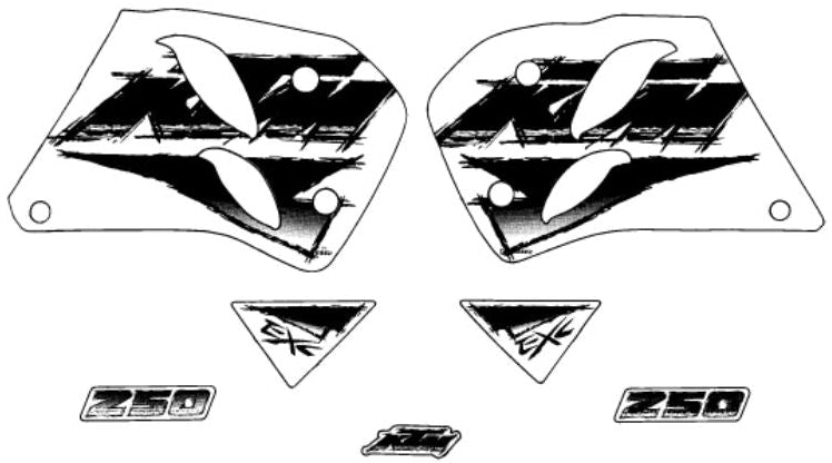 JUEGO DE CALCOMANÍAS CPL.250 SX '96