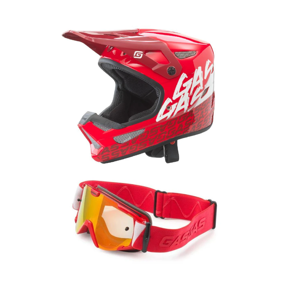 CASCO NIÑO STATUS GASGAS + ANTIPARRAS KIDS GASGAS GRATIS