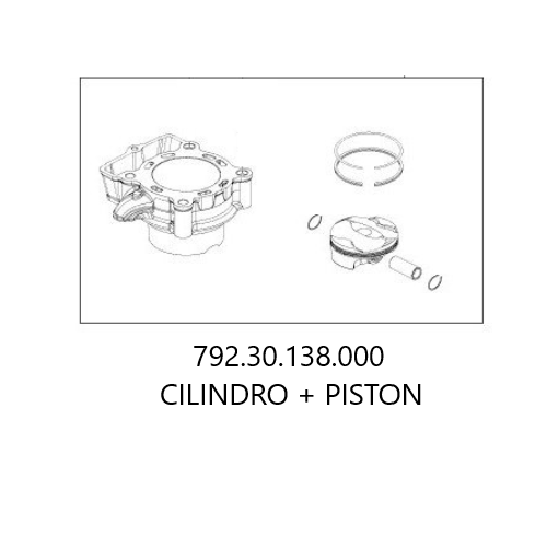 CILINDRO + PISTON EXC-F