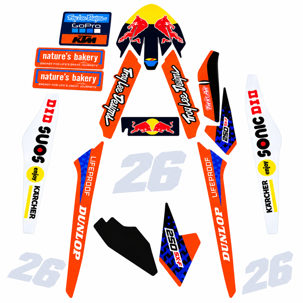 Set de Pegatinas 250 SX-F